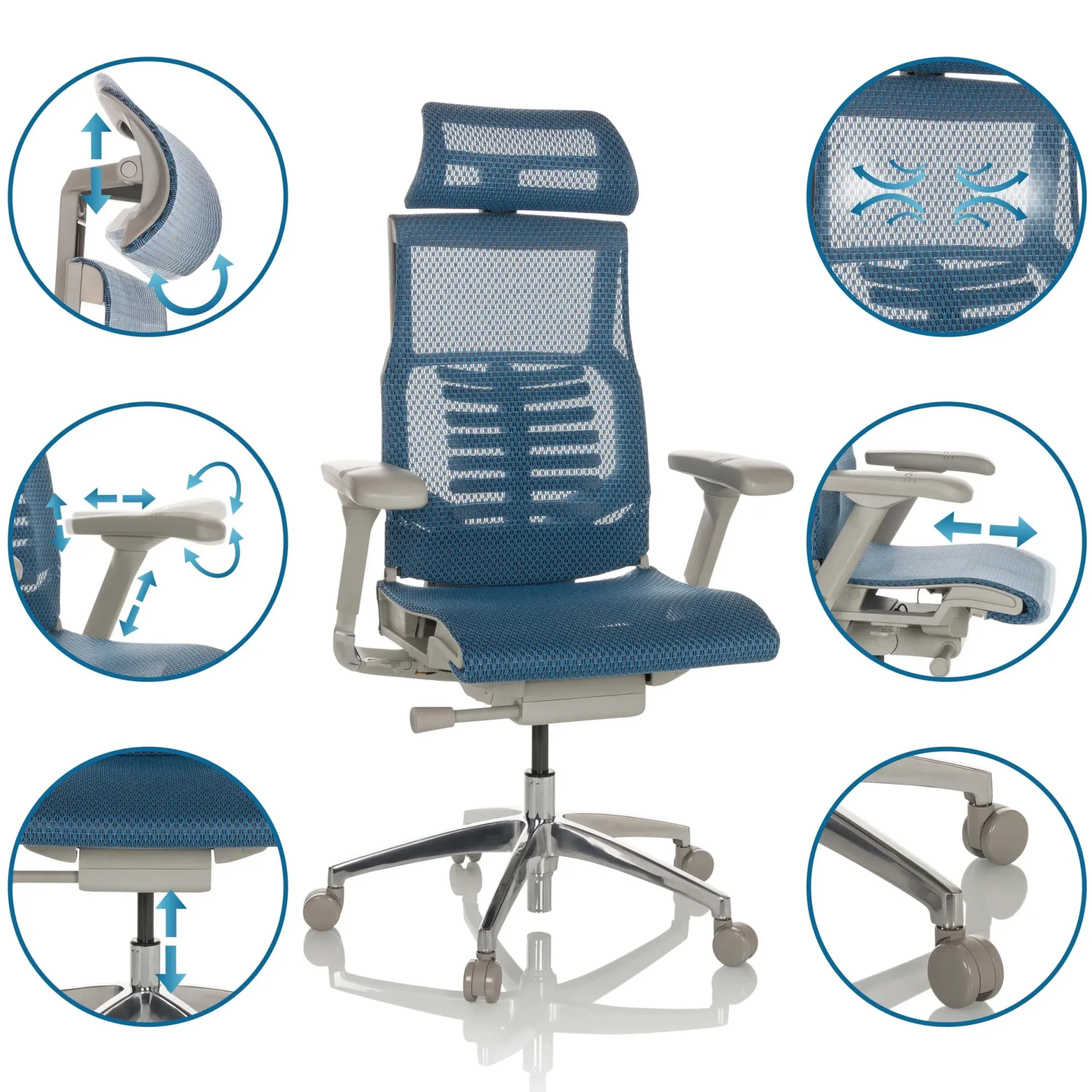POFIT G GEN2 - High End Bürostuhl Blau