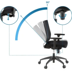 PORTO BASE - Profi Bürostuhl Schwarz