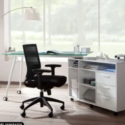 PORTO BASE - Profi Bürostuhl Schwarz