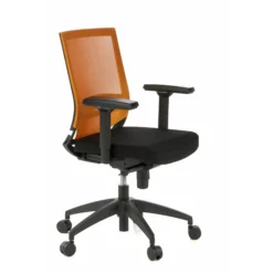 PORTO BASE - Profi Bürostuhl Schwarz/Orange