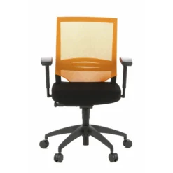PORTO BASE - Profi Bürostuhl Schwarz/Orange