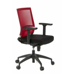 PORTO BASE - Profi Bürostuhl Schwarz/Rot