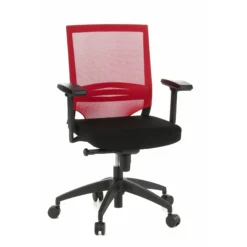 PORTO BASE - Profi Bürostuhl Schwarz/Rot