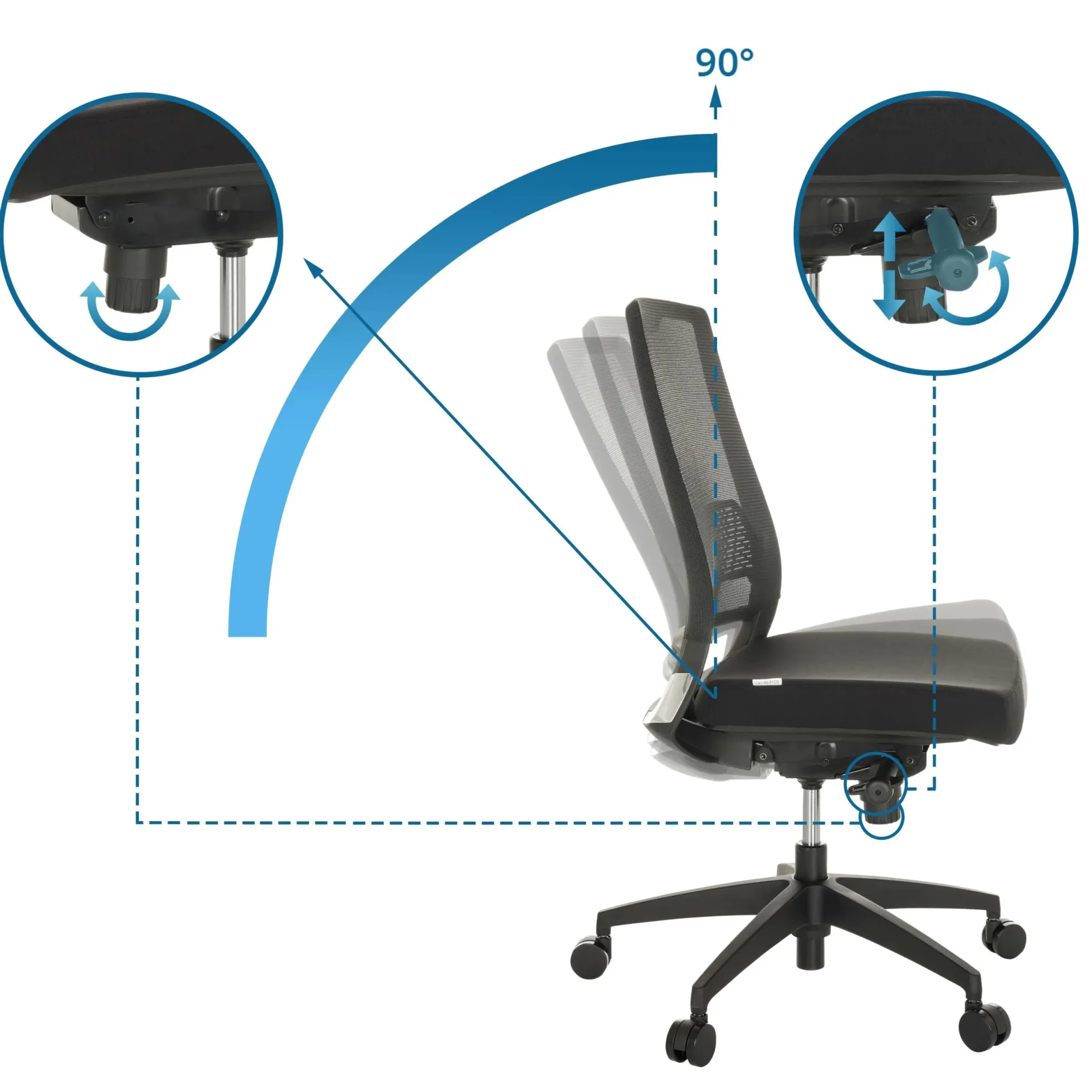 PORTO ECO I - Profi Bürostuhl Schwarz
