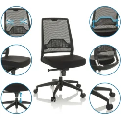 PORTO ECO I - Profi Bürostuhl Schwarz
