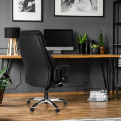 PRADO | Leder - Luxus Chefsessel Schwarz
