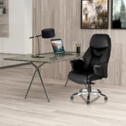 PRADO | Leder - Luxus Chefsessel Schwarz