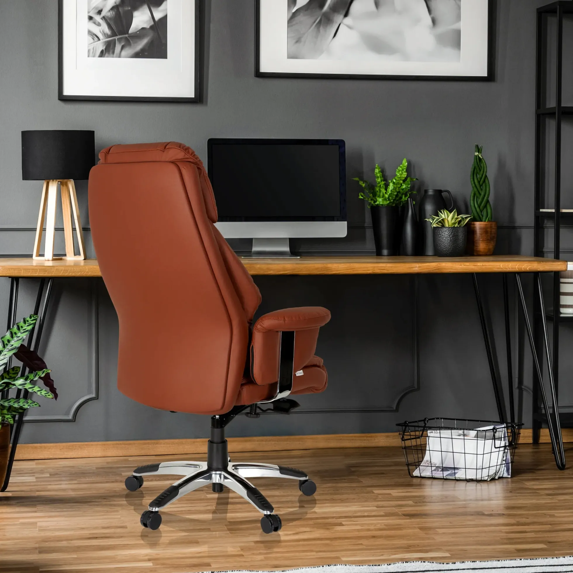 PRADO | Leder - Luxus Chefsessel Braun