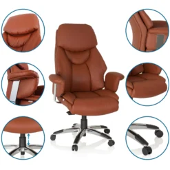 PRADO | Leder - Luxus Chefsessel Braun