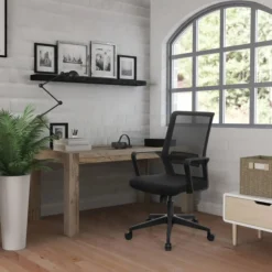 PRESTON - Home Office Bürostuhl Schwarz