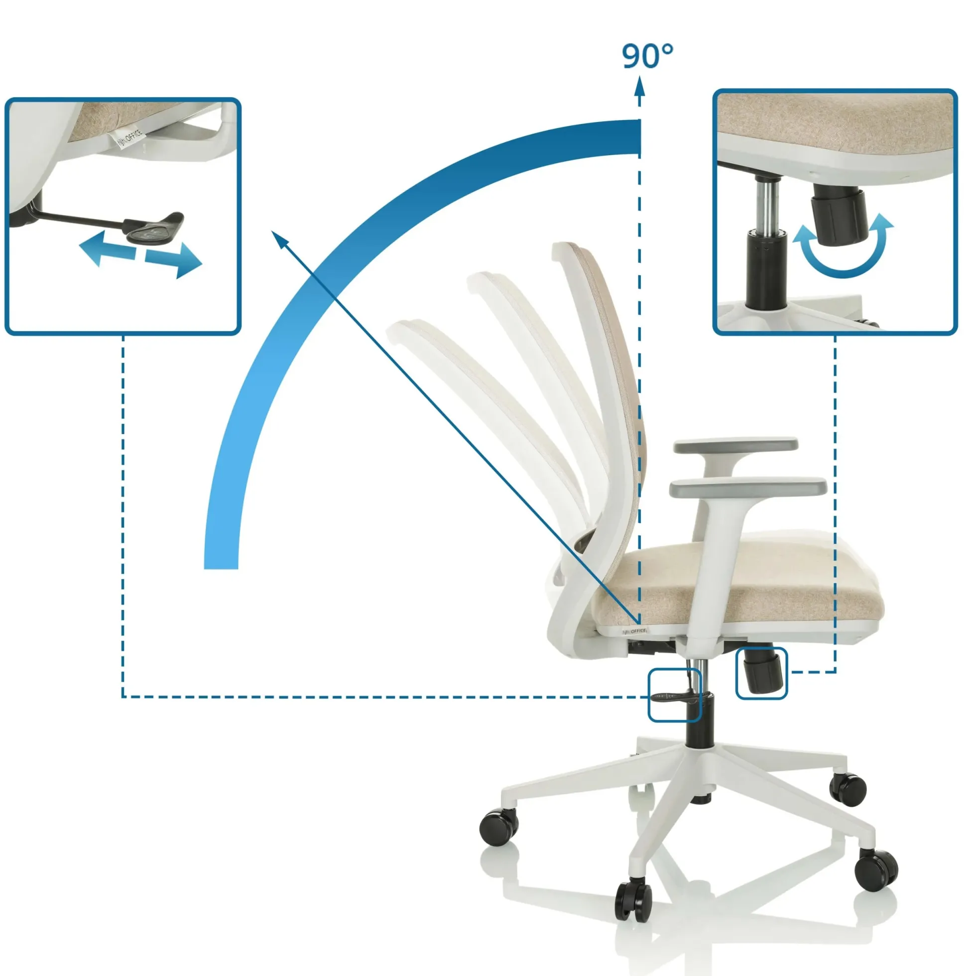 PROFONDO ECO W - Home Office Bürostuhl Beige