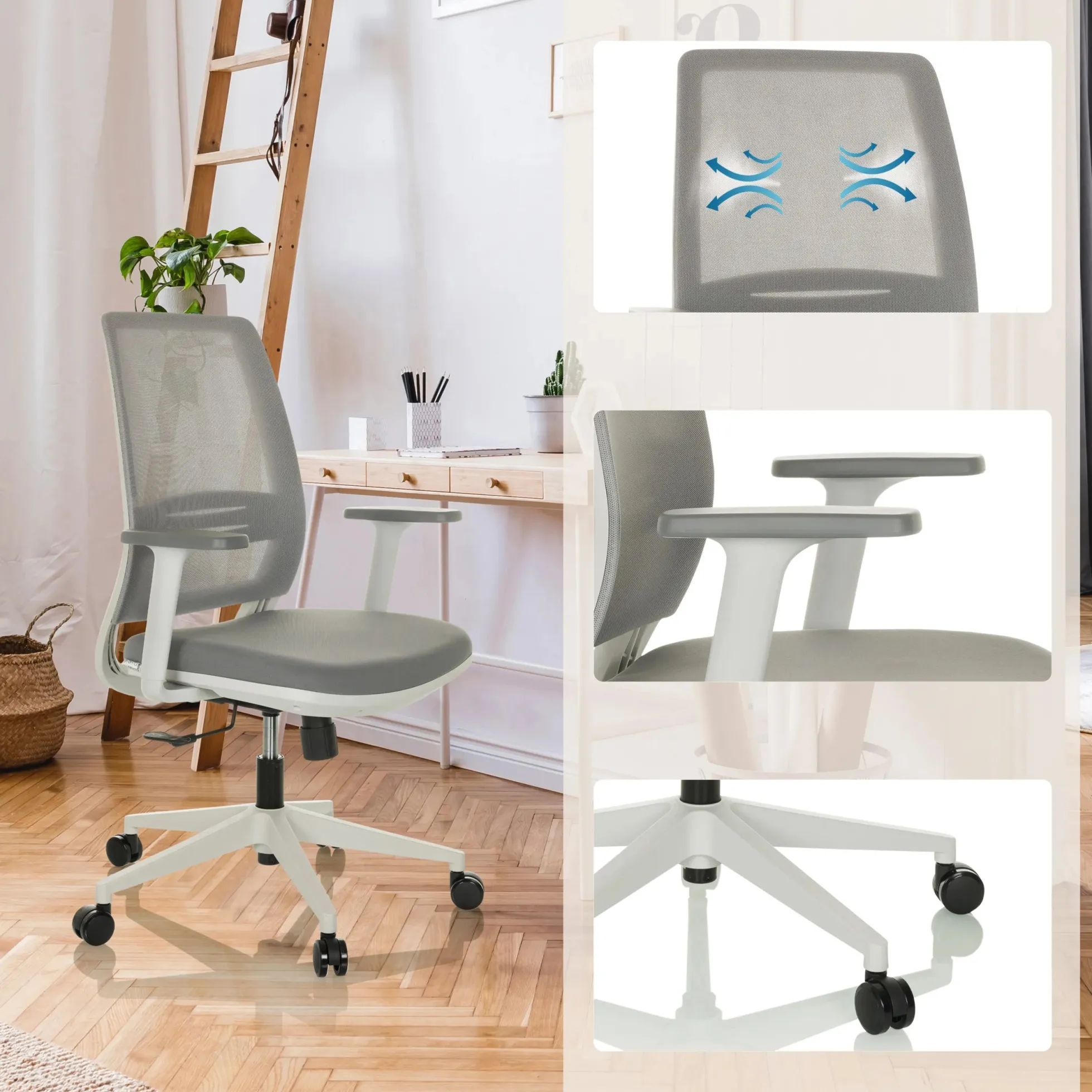 PROFONDO ECO W - Home Office Bürostuhl Grau