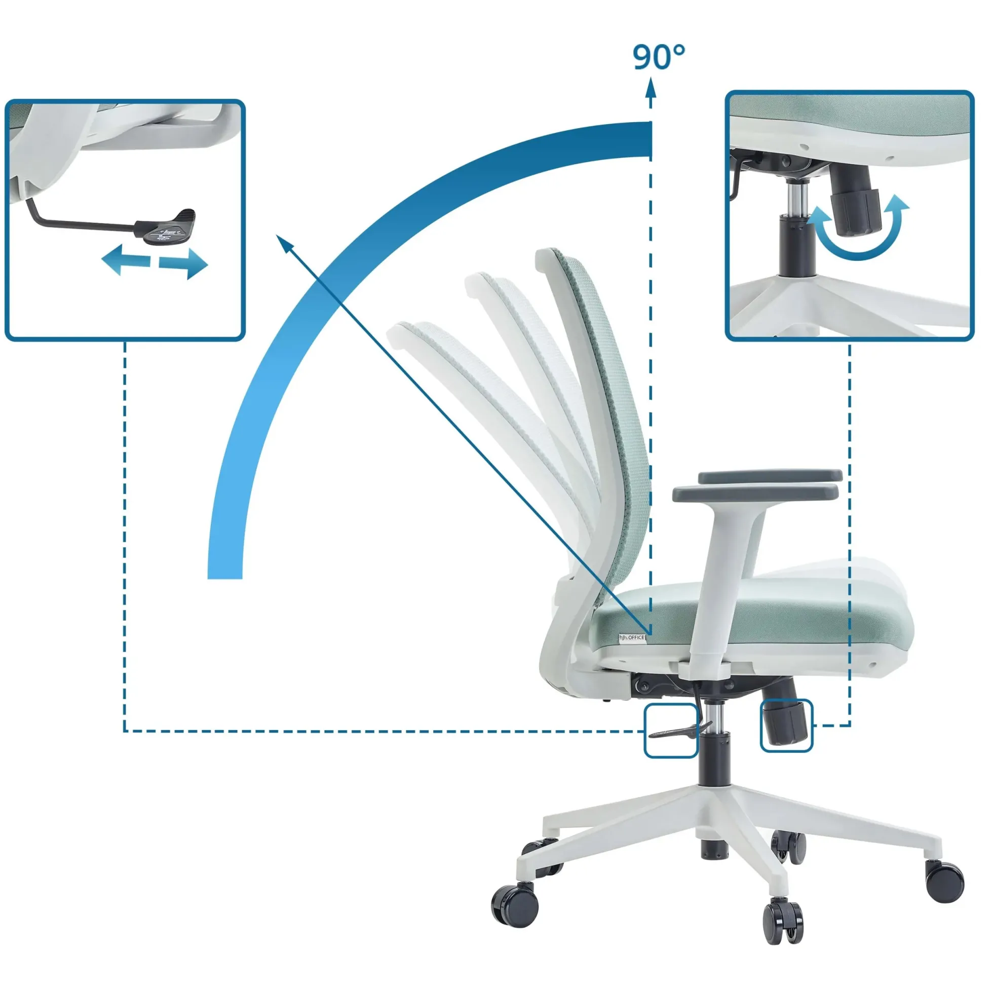 PROFONDO ECO W - Home Office Bürostuhl Mint
