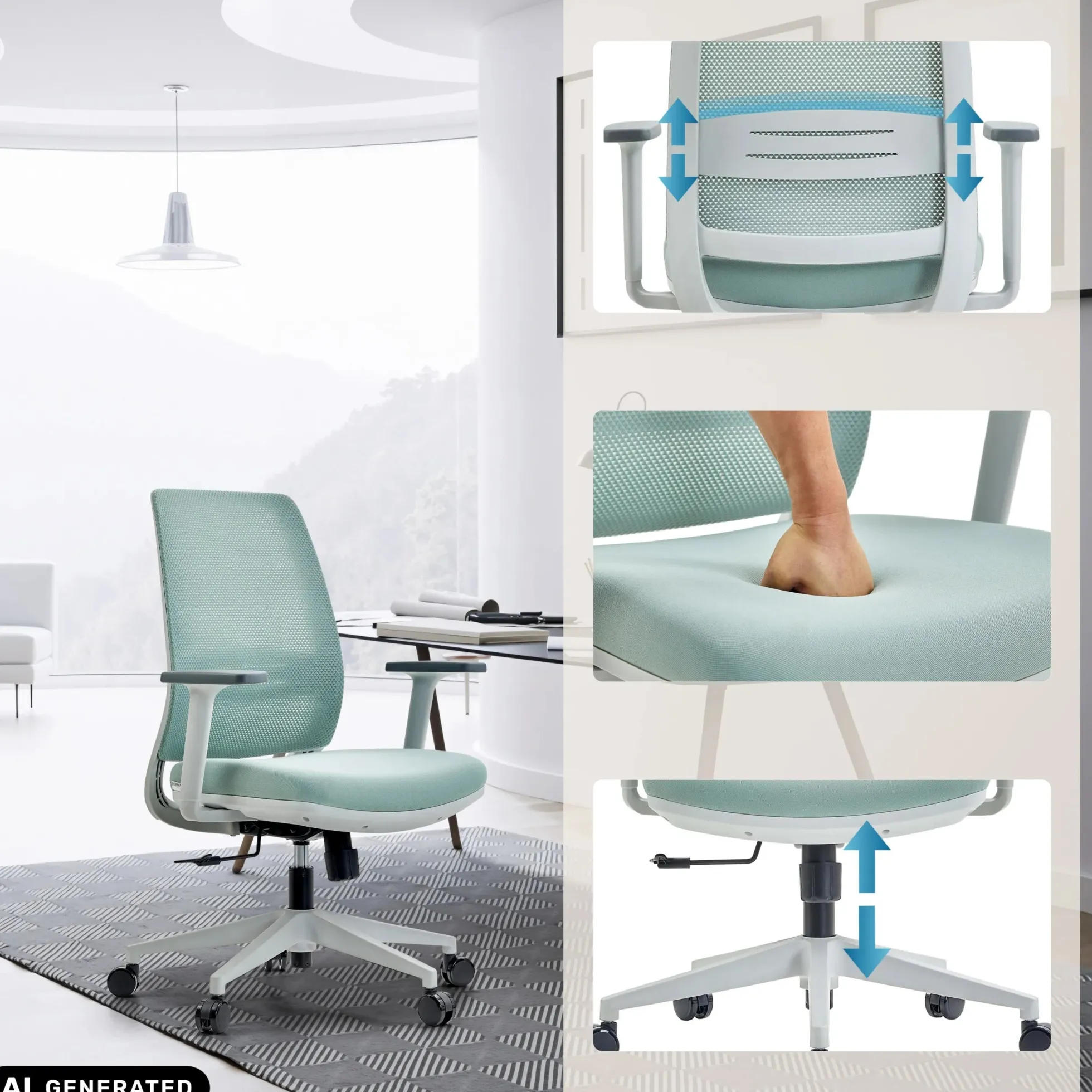 PROFONDO ECO W - Home Office Bürostuhl Mint