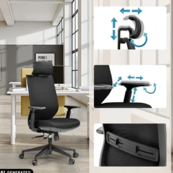 Profondo F | Stoff - Profi Bürostuhl Schwarz