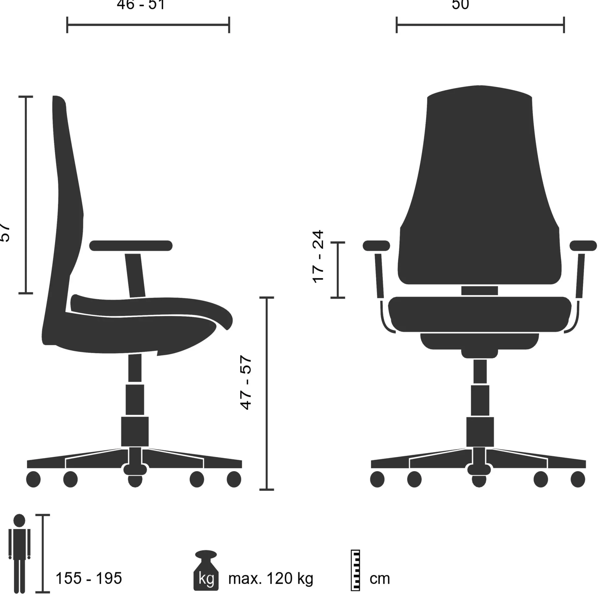 PROFONDO - Profi Bürostuhl Schwarz