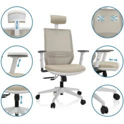 PROFONDO PRO W - Profi Bürostuhl Beige