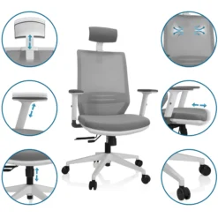 PROFONDO PRO W - Profi Bürostuhl Grau