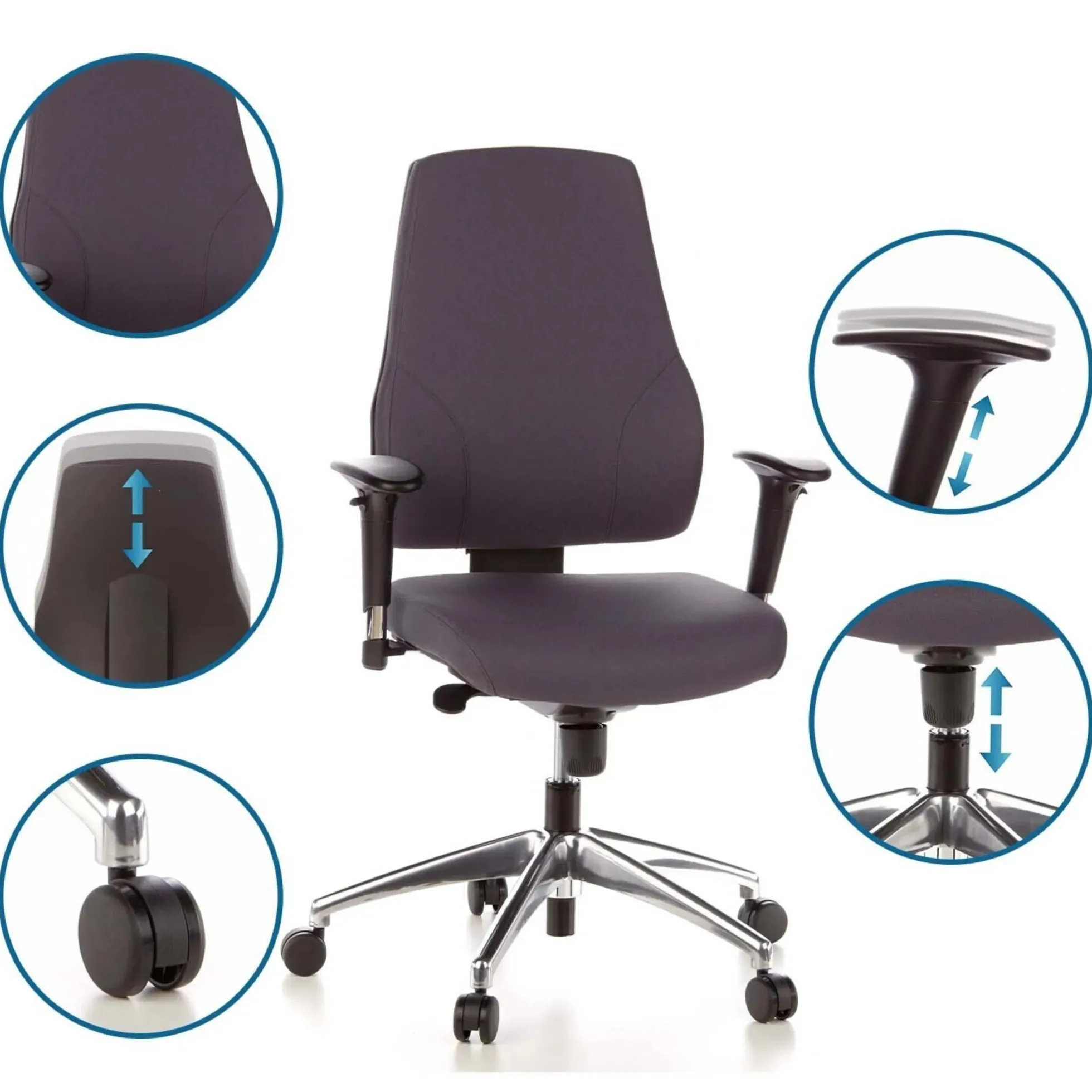 PRO-TEC 200 - Profi Bürostuhl Anthrazit
