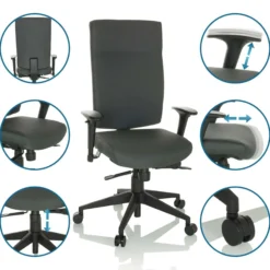 PRO-TEC 300 - Profi Bürostuhl Anthrazit