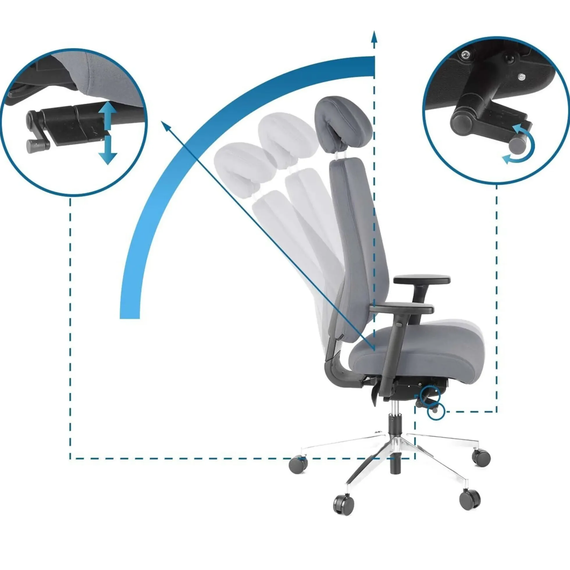 PRO-TEC 400 - Profi Bürostuhl Anthrazit