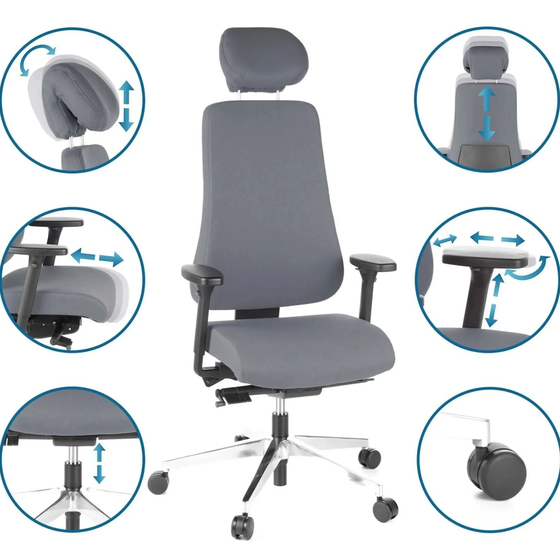 PRO-TEC 400 - Profi Bürostuhl Anthrazit