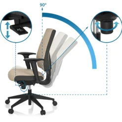 PRO-TEC 500 - Profi Bürostuhl Beige