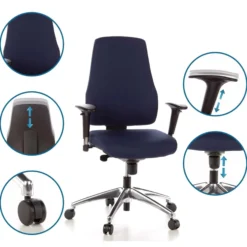 PRO-TEC 200 - Profi Bürostuhl Dunkelblau