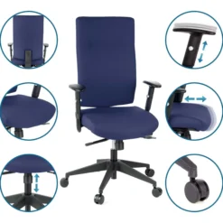 PRO-TEC 300 - Profi Bürostuhl Dunkelblau