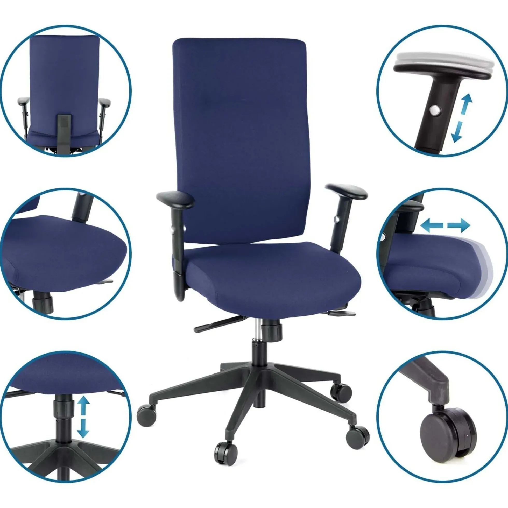 PRO-TEC 300 - Profi Bürostuhl Dunkelblau
