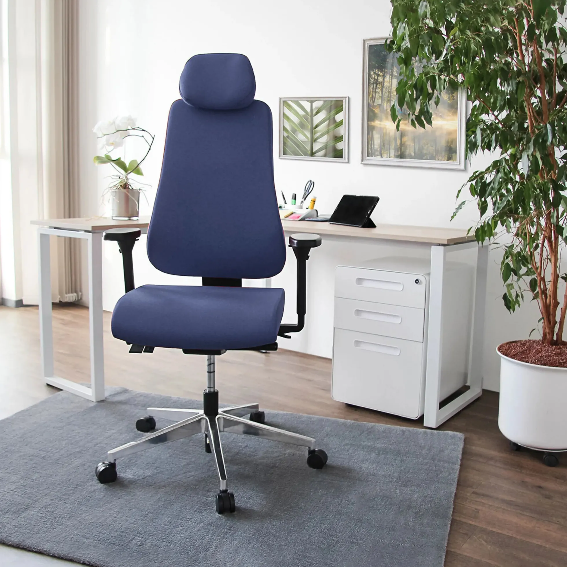 PRO-TEC 400 - Profi Bürostuhl Dunkelblau