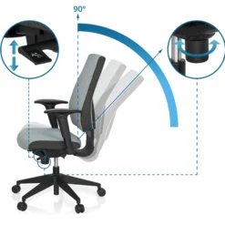 PRO-TEC 500 - Profi Bürostuhl Grau