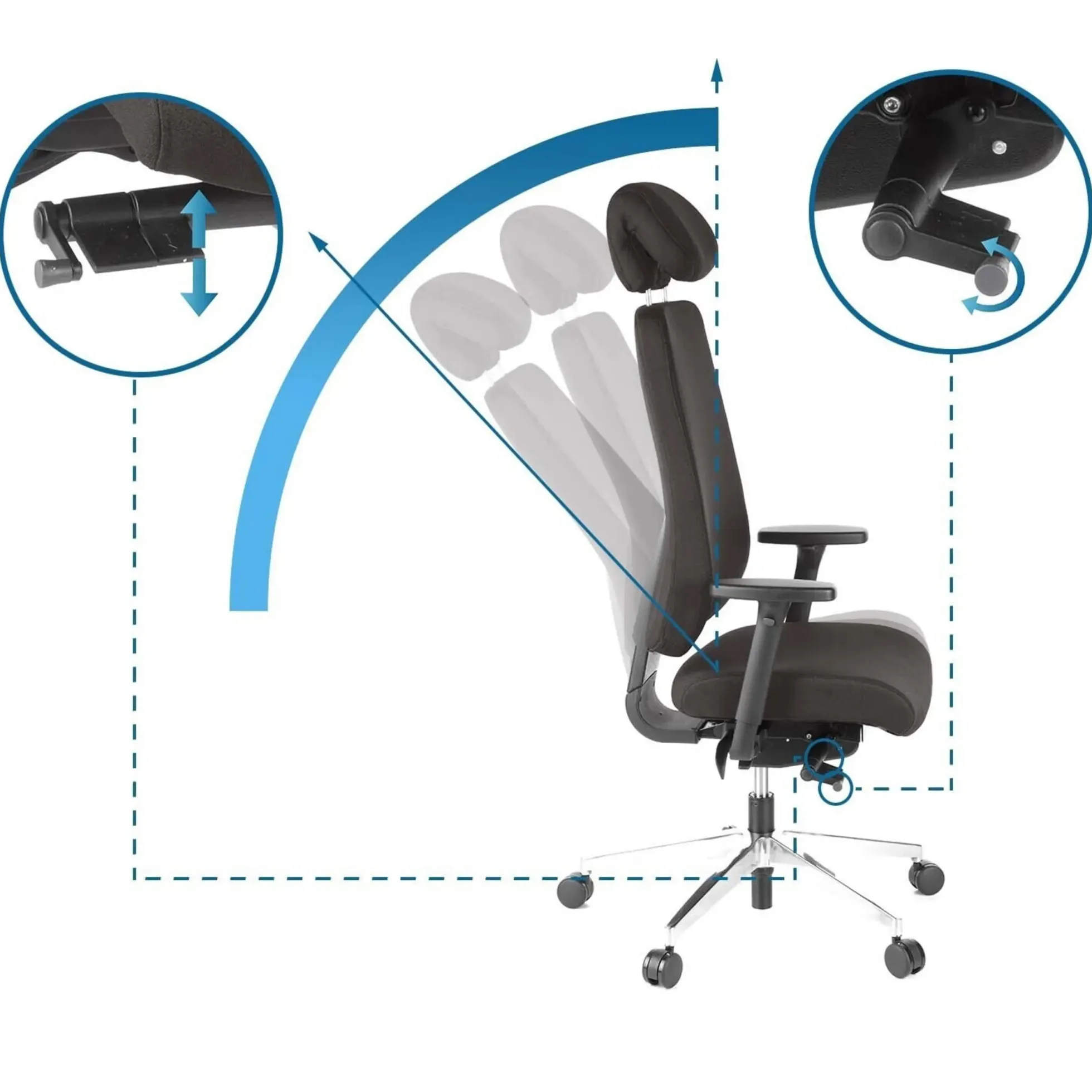 PRO-TEC 400 - Profi Bürostuhl Schwarz
