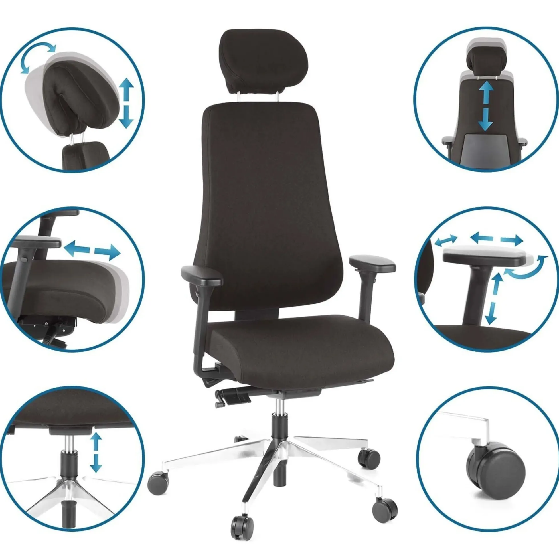 PRO-TEC 400 - Profi Bürostuhl Schwarz