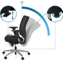 PRO-TEC 350 - Profi Bürostuhl Schwarz