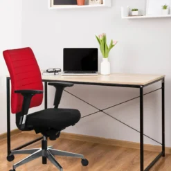 PRO-TEC 350 - Profi Bürostuhl Schwarz/Rot