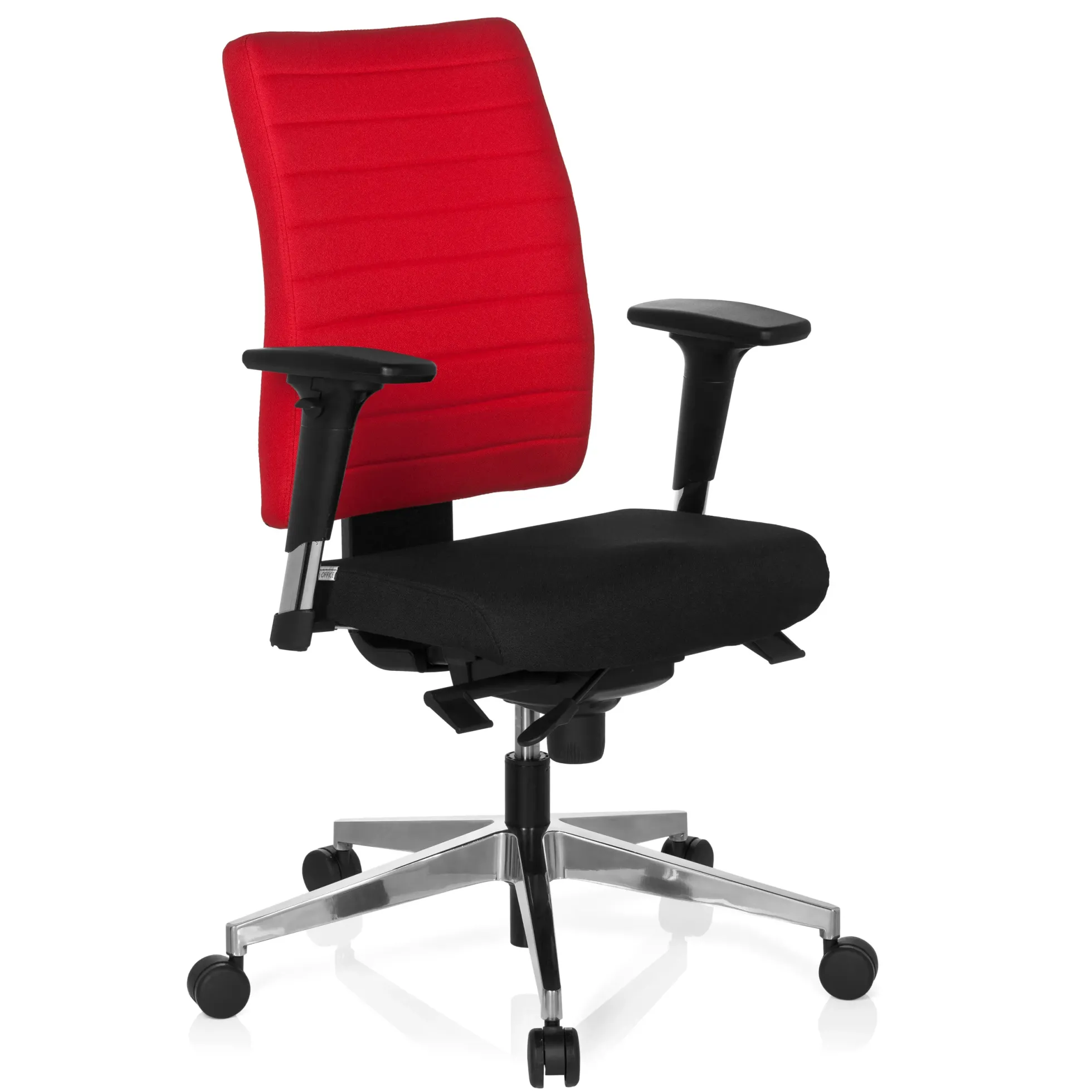 PRO-TEC 350 - Profi Bürostuhl Schwarz/Rot