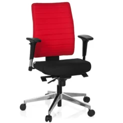 PRO-TEC 350 - Profi Bürostuhl Schwarz/Rot