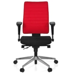 PRO-TEC 350 - Profi Bürostuhl Schwarz/Rot