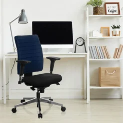 PRO-TEC 350 - Profi Bürostuhl Schwarz/Blau