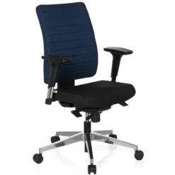 PRO-TEC 350 - Profi Bürostuhl Schwarz/Blau