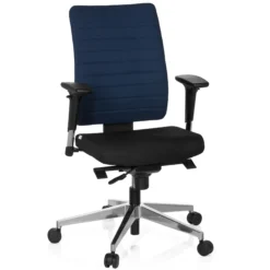 PRO-TEC 350 - Profi Bürostuhl Schwarz/Blau