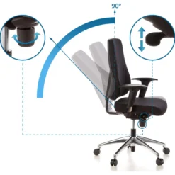 PRO-TEC 200 - Profi Bürostuhl Schwarz