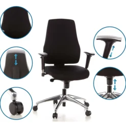 PRO-TEC 200 - Profi Bürostuhl Schwarz