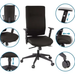 PRO-TEC 300 - Profi Bürostuhl Schwarz