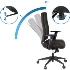 PRO-TEC 300 - Profi Bürostuhl Schwarz