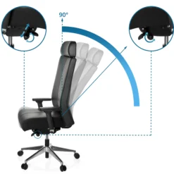 PRO-TEC XXL | Leder - Profi Bürostuhl Schwarz