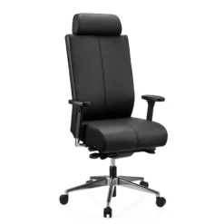 PRO-TEC XXL | Leder - Profi Bürostuhl Schwarz