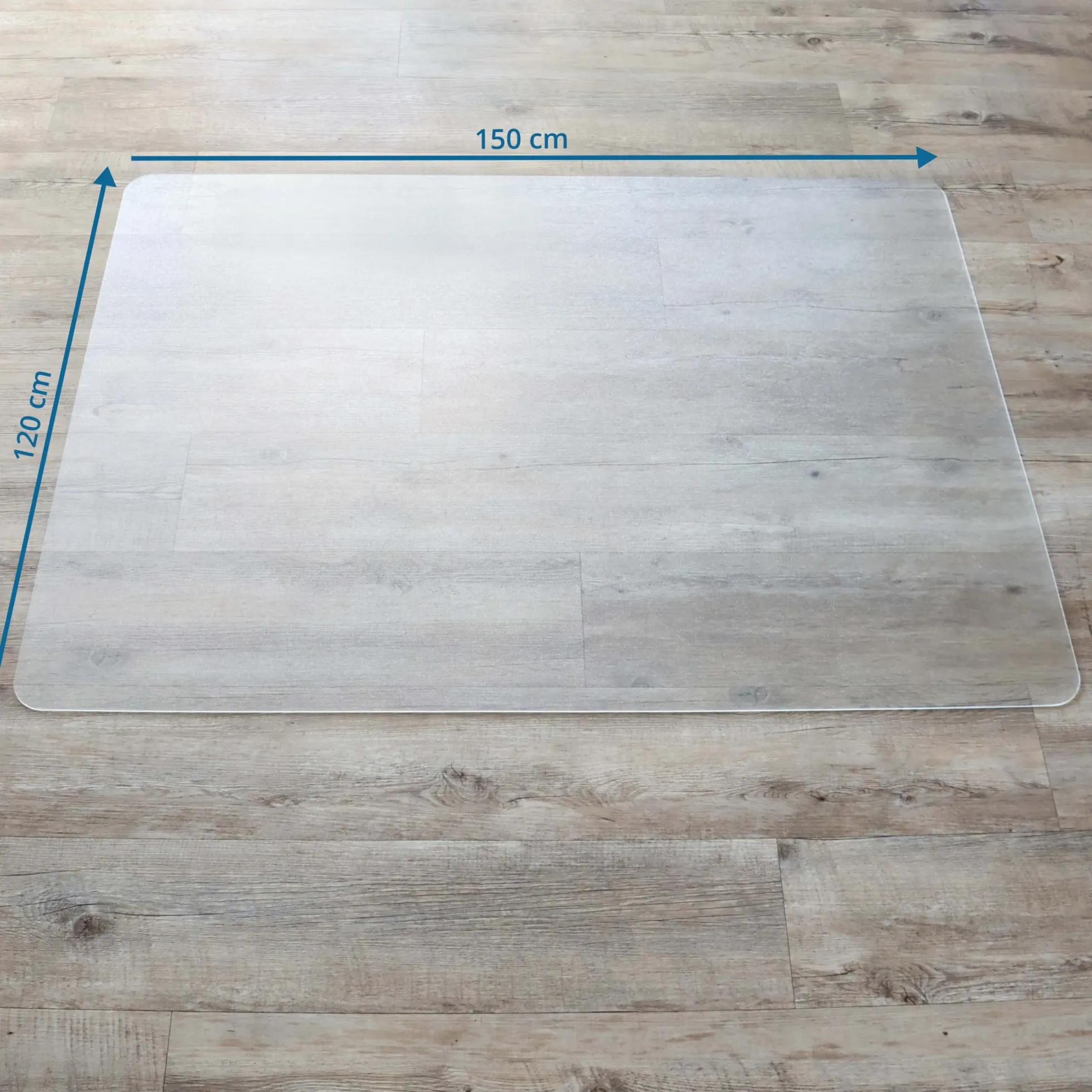 PUNOMAT | für Hartböden - Bodenschutzmatte 150 x 120 Transparent