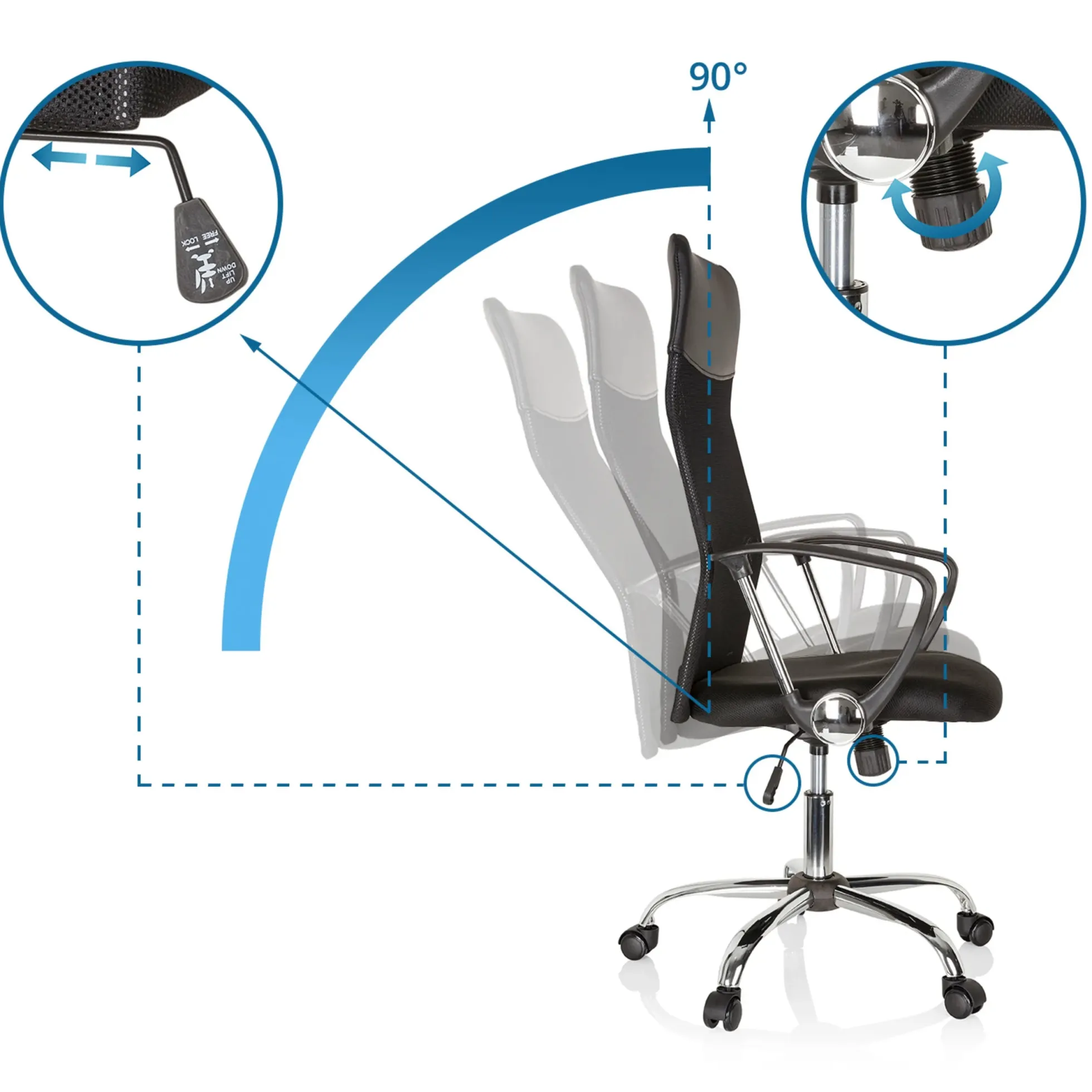 PURE NET - Home Office Chefsessel Schwarz